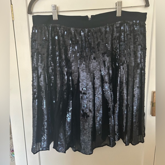 Navy Blue Sequin Skirt - Picture 3 of 4